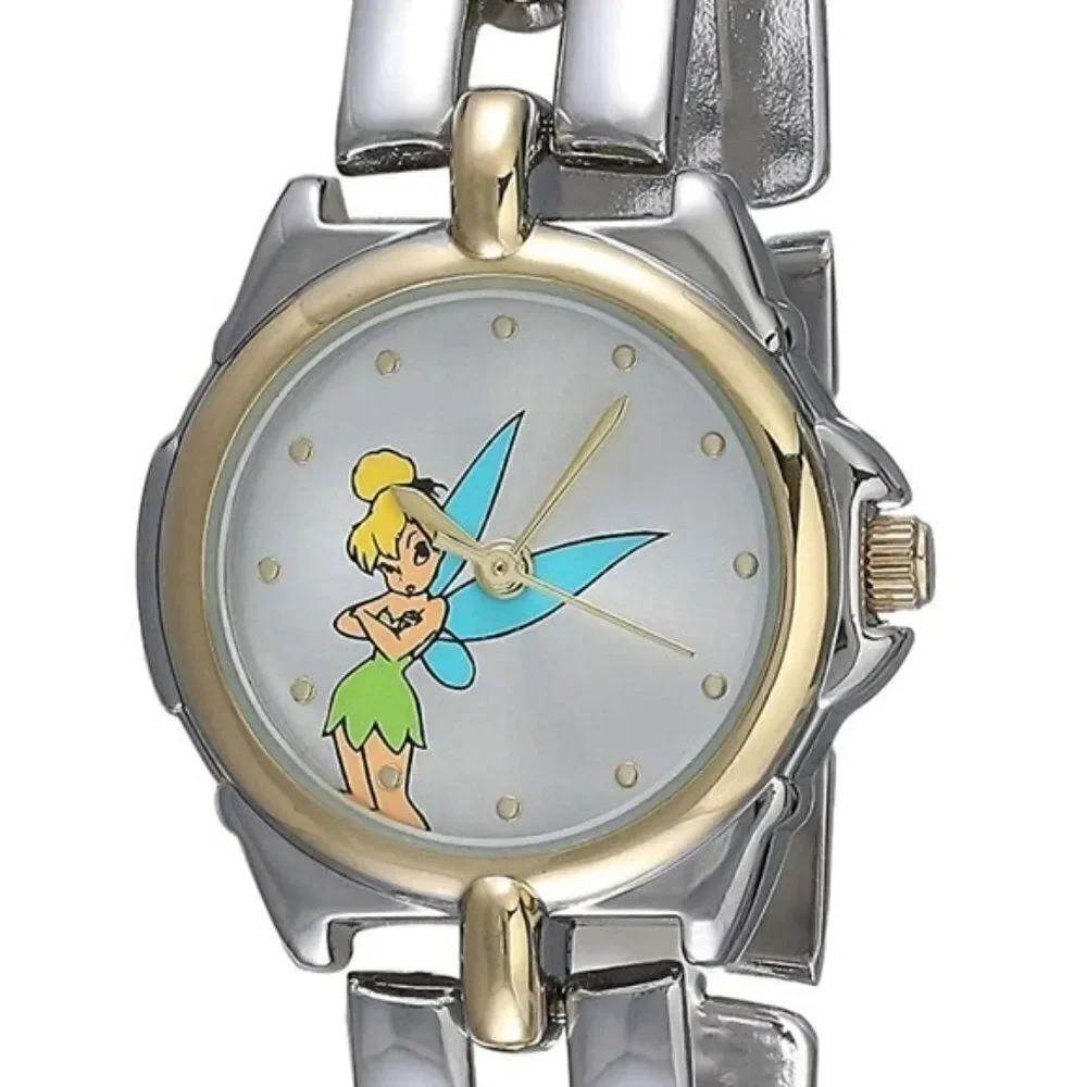 Silver and Yellow Gold Two Tone Women’s Disney Peter Pan's Tinkerbell Watch